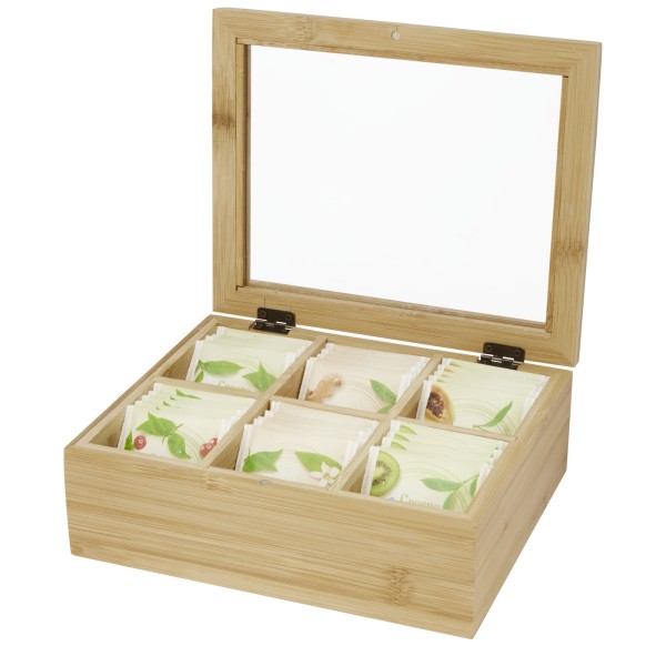 Ocre Teebox aus Bambus