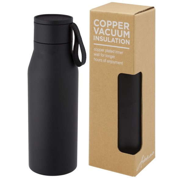 Ljungan 500 ml Kupfer-Vakuum Isolierflasche mit PU Kunststoffband und Deckel